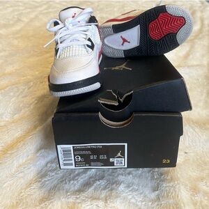 Jordan Kids Sneakers - White, Red, and Black